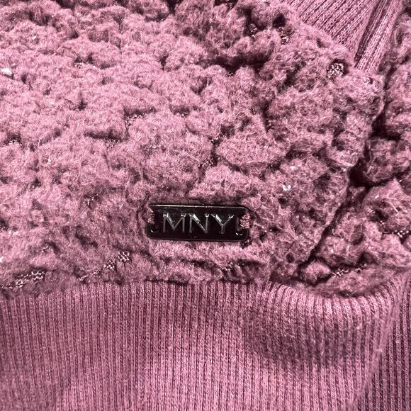 Marc New York Sherpa Zip Hoodie Plum Large Fleece Jacket - Picture 4 of 8